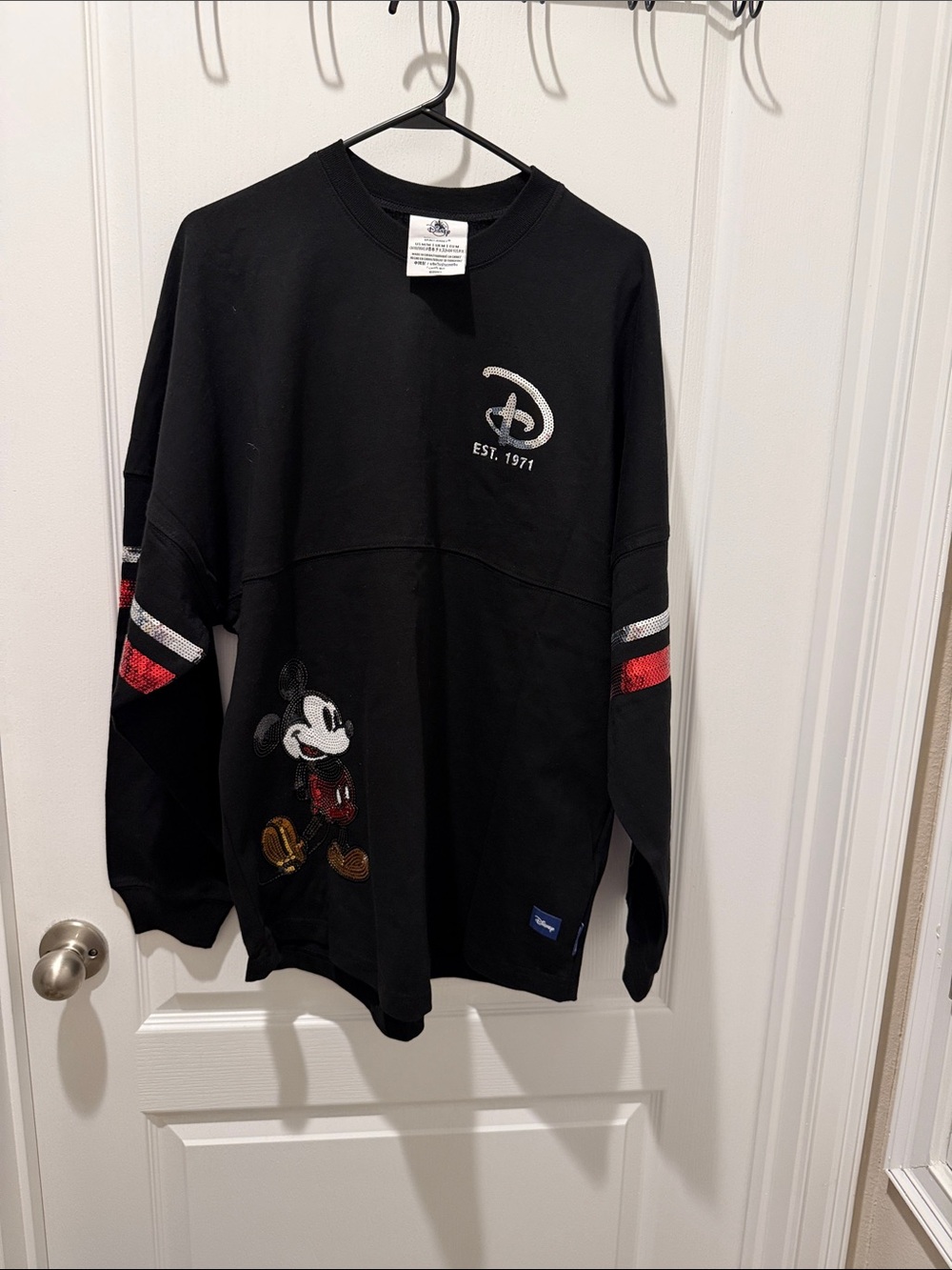 Walt Disney Mickey Mouse bedazzled sequin jersey size medium